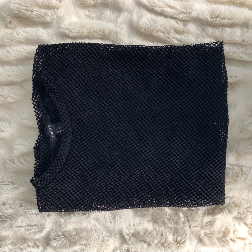 Black Mesh Tee